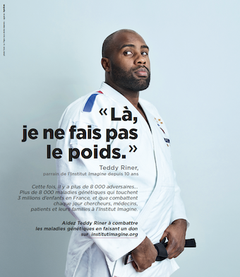 Teddy Riner, parrain de l'Institut Imagine depuis 10 ans 